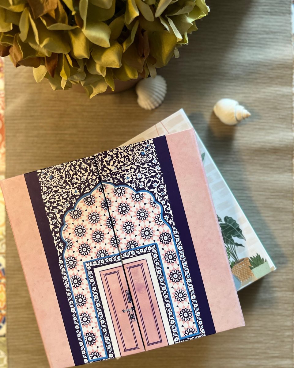 Pink door-illustration decorative book