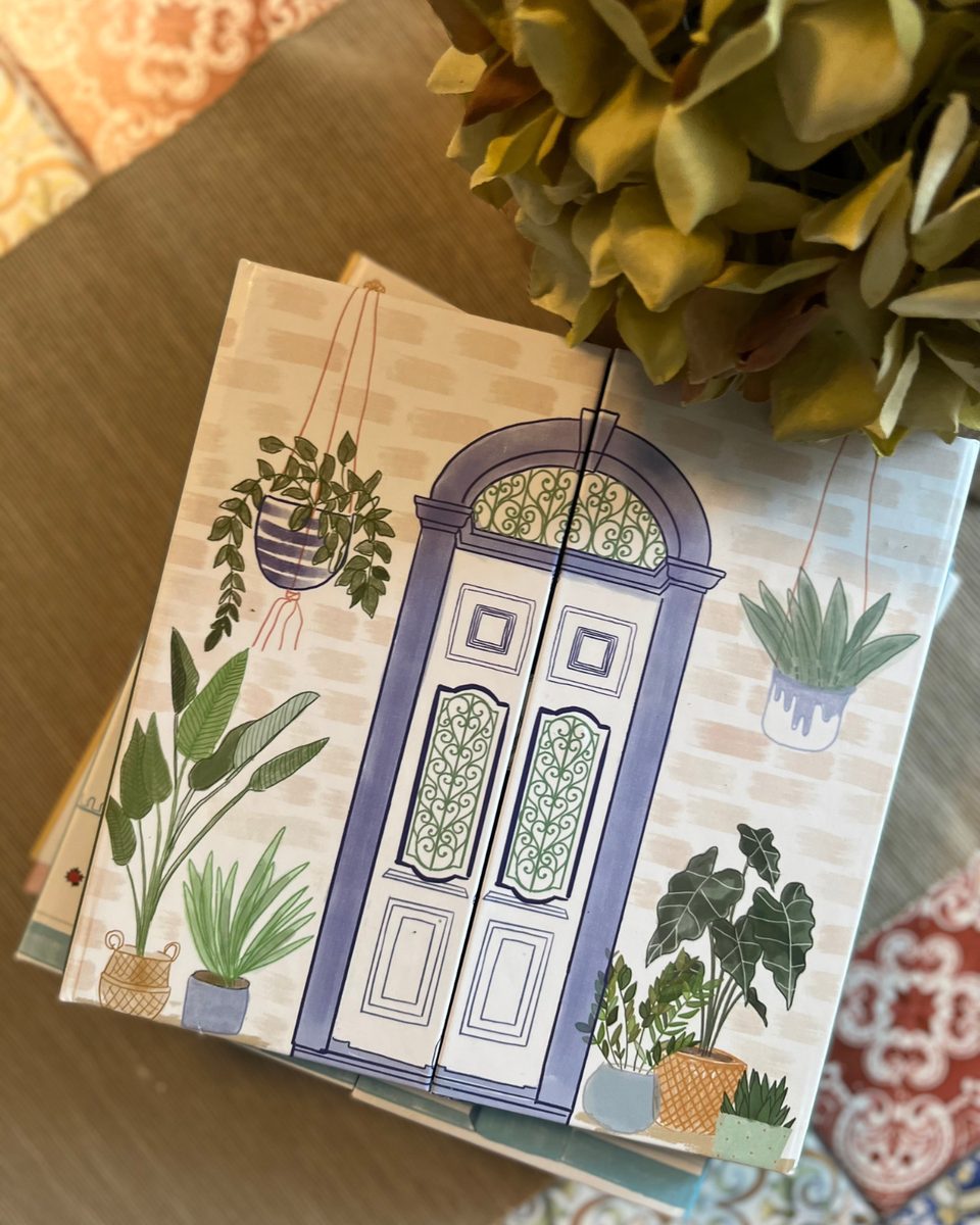 Purple door-illustration decorative book