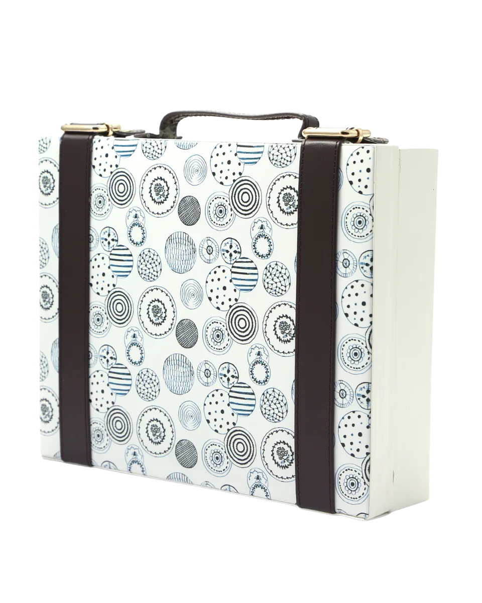 Printed trunk box, circles print